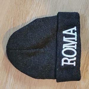 Kids cuffed ROMA ITALY dark gray beanie